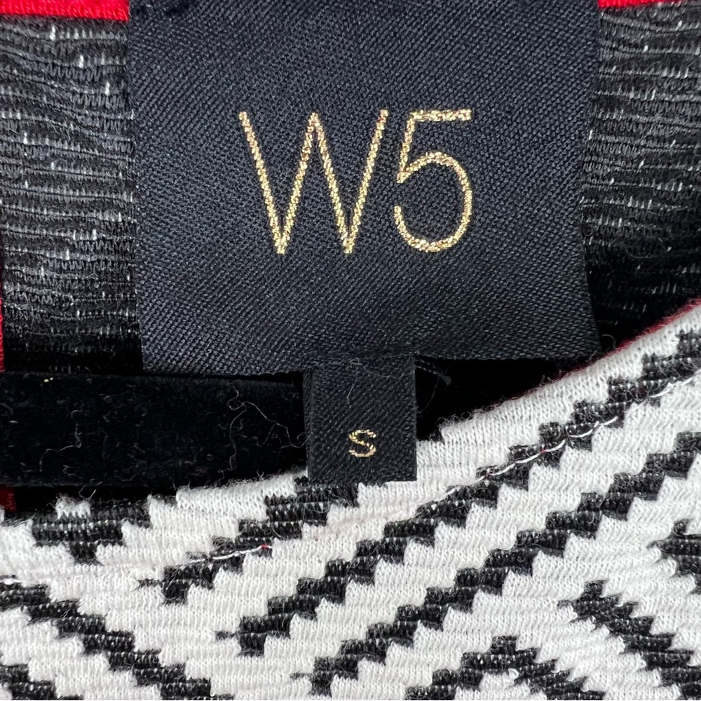 Anthropologie W5 Black White Herringbone Top Size S - Picture 7 of 8